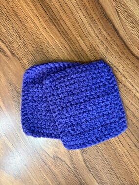 Purple Crochet Coaster - Set Of 2